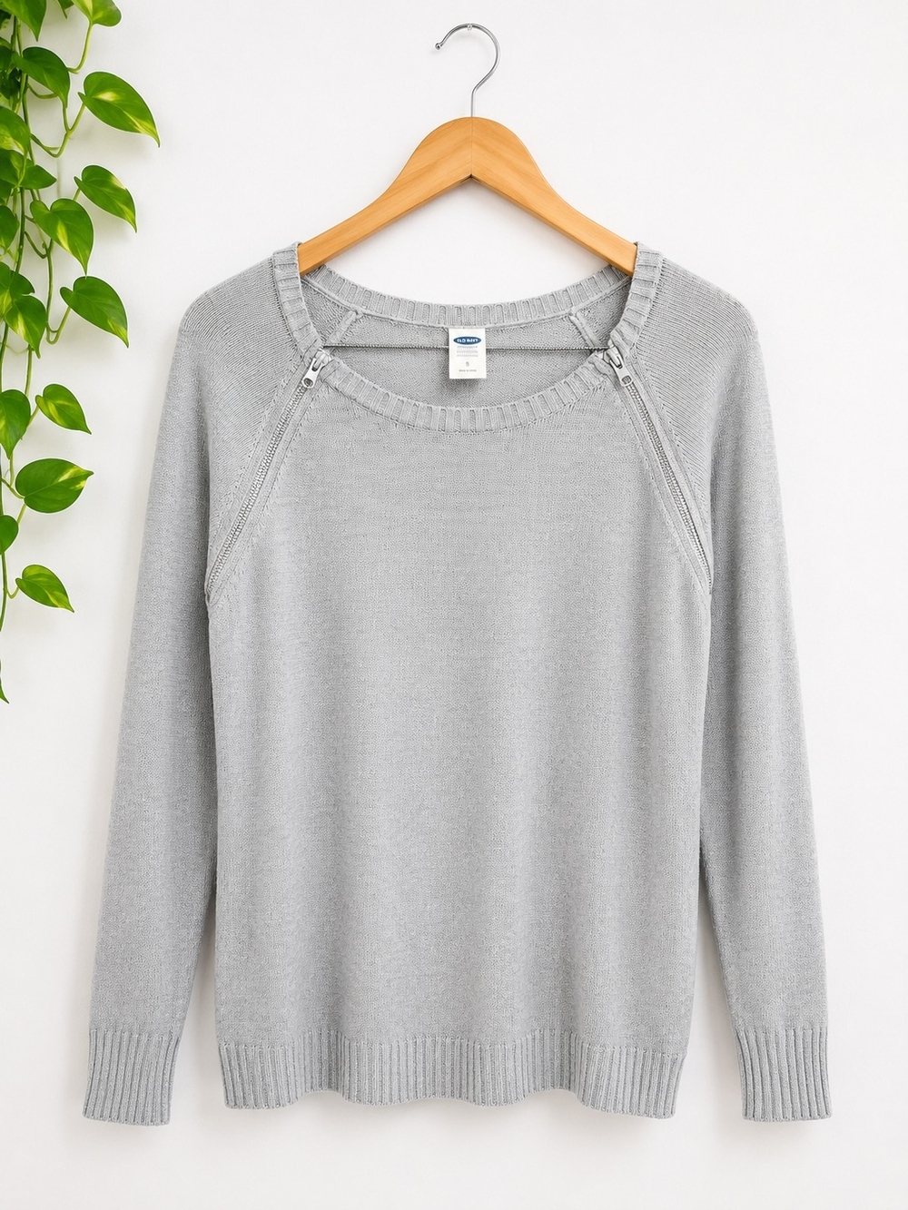 Light Gray Women's Knit Sweater - Old Navy